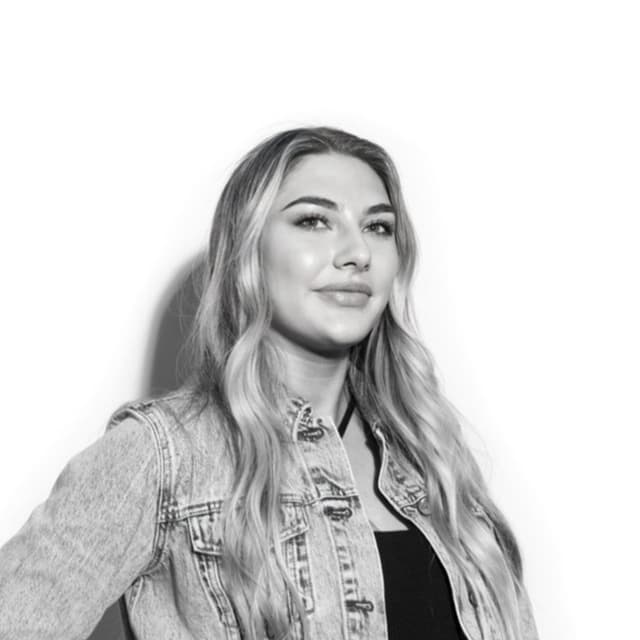 Black and white photo of Education Manager, Skya Jones 